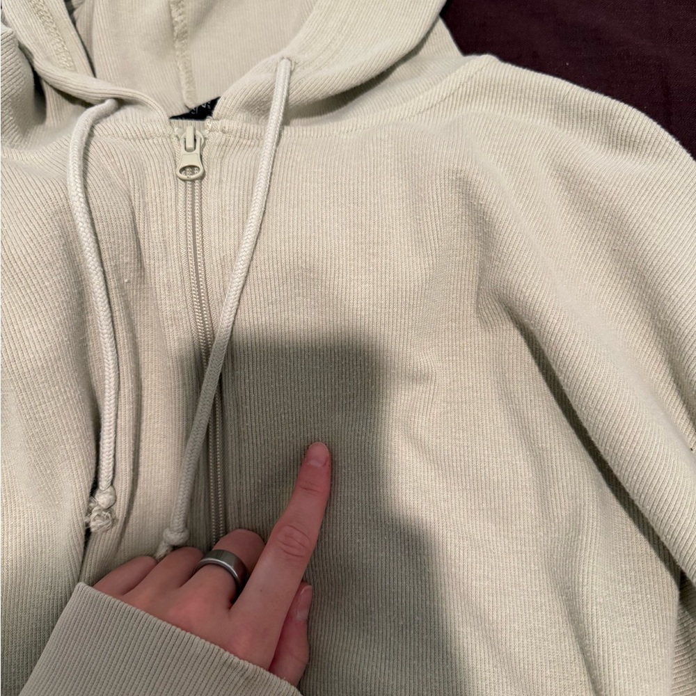 Pacsun Light Sage Zip-Up Hoodie - Picture 5 of 6
